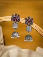 Load image into Gallery viewer, Aanya Jhumka Stone Earrings