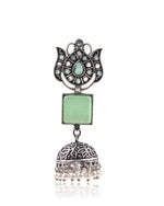Load image into Gallery viewer, Aanya Jhumka Stone Earrings