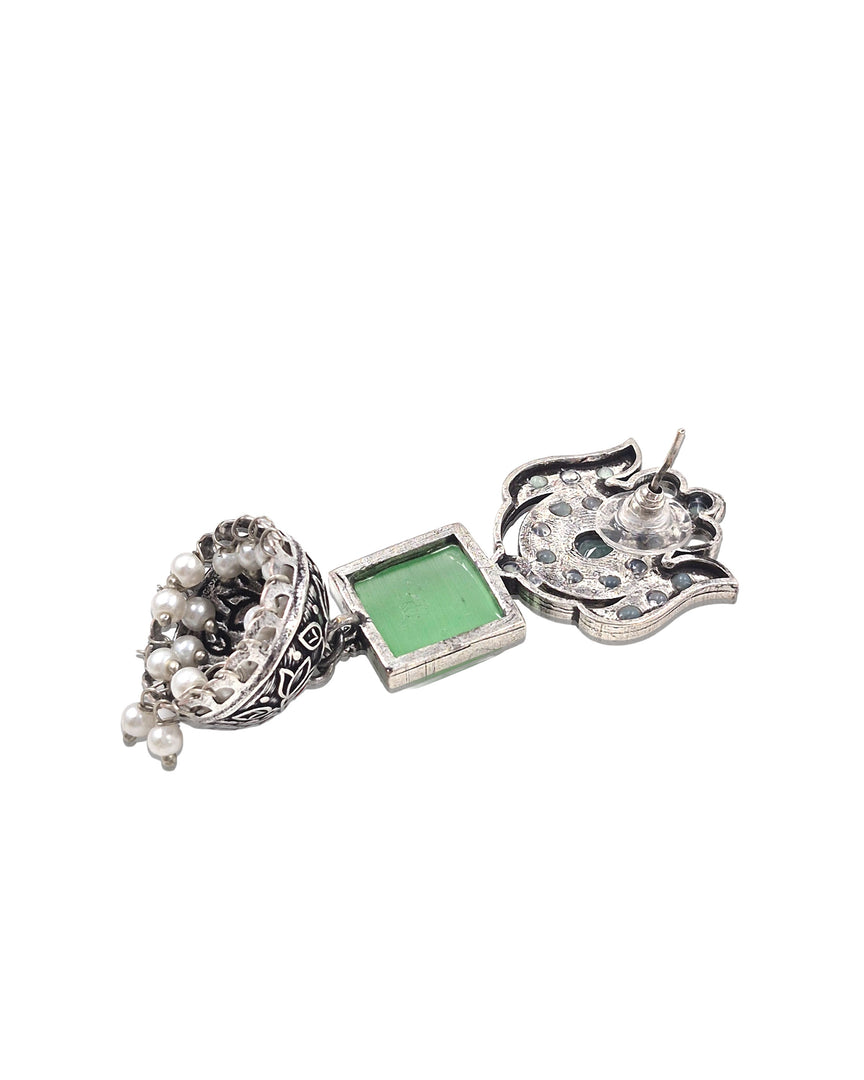 Aanya Jhumka Stone Earrings
