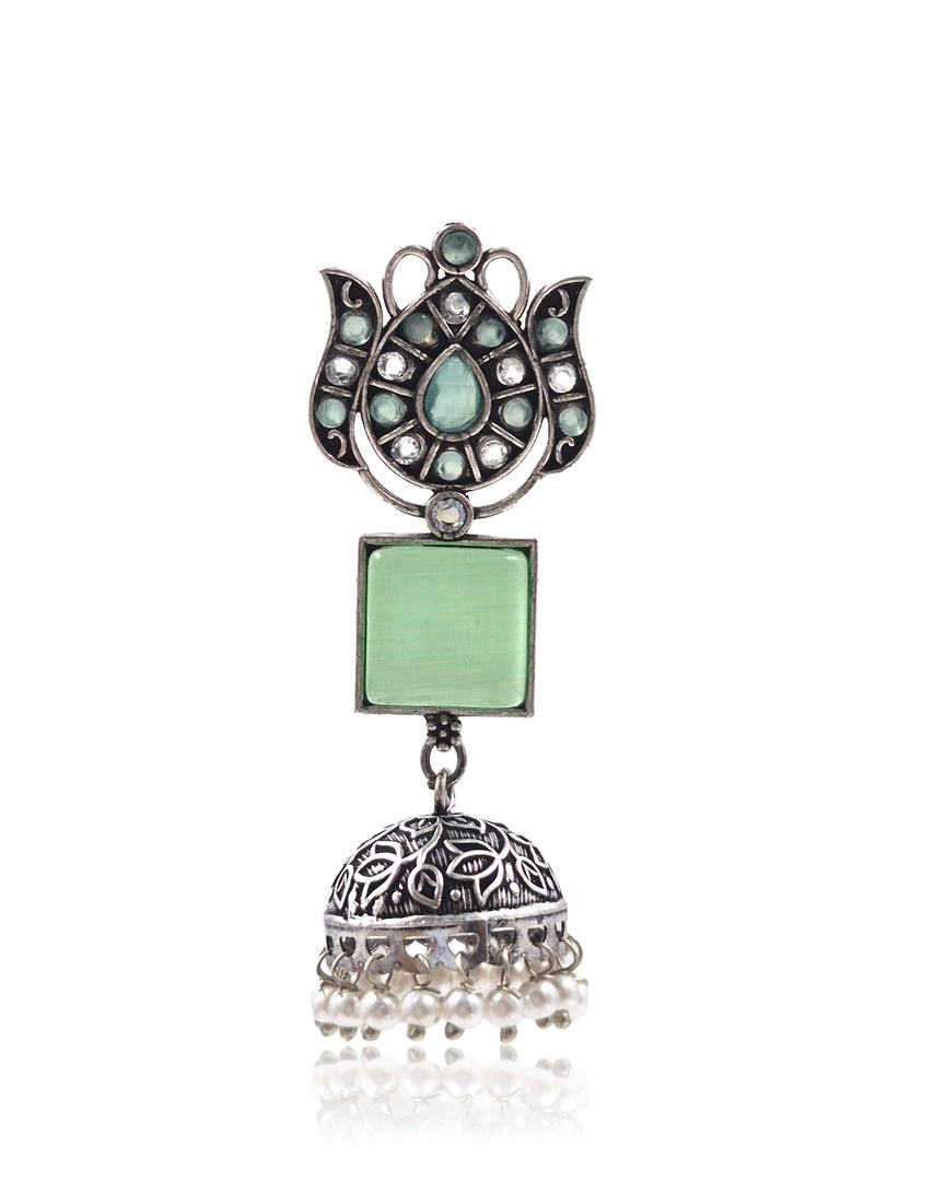 Aanya Jhumka Stone Earrings