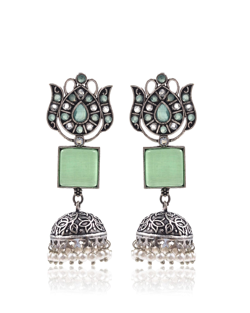 Aanya Jhumka Stone Earrings
