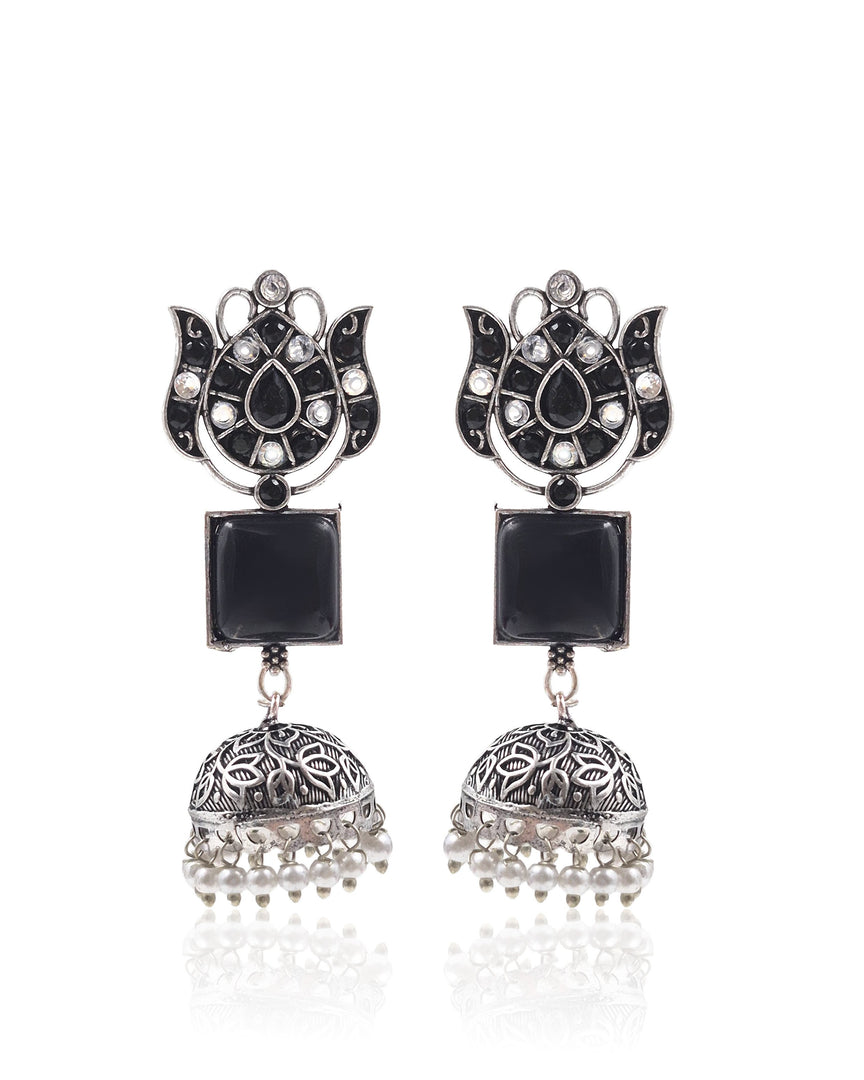 Aanya Jhumka Stone Earrings