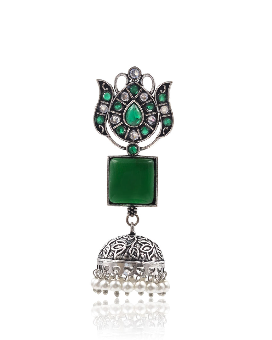 Aanya Jhumka Stone Earrings