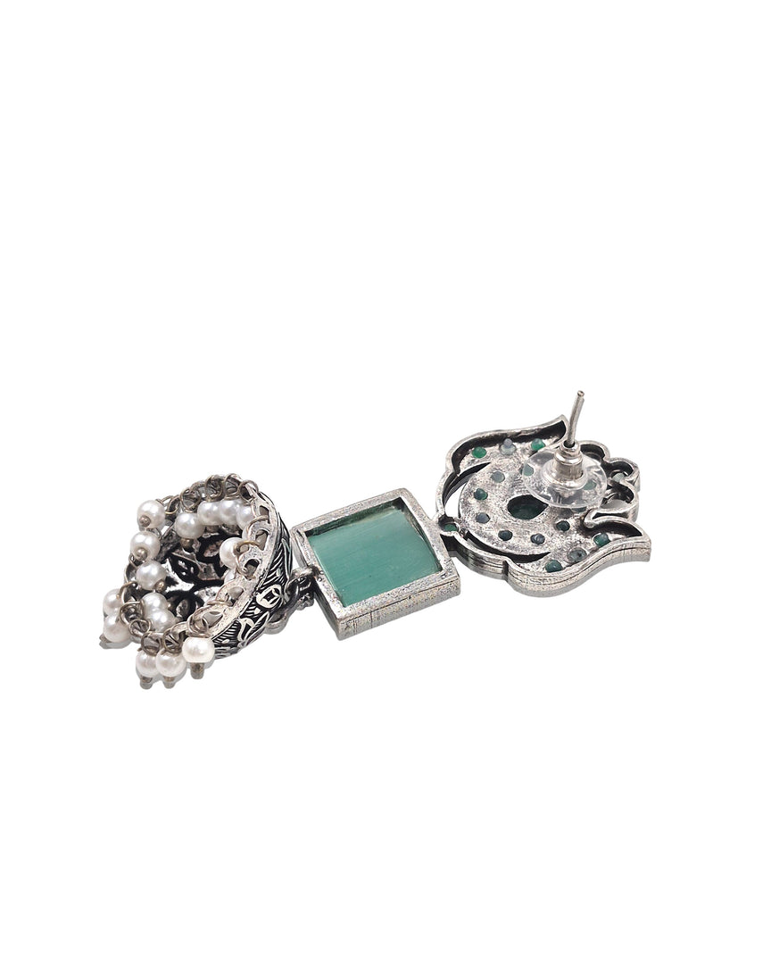 Aanya Jhumka Stone Earrings