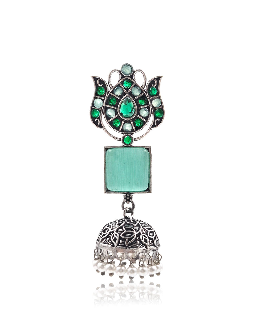 Aanya Jhumka Stone Earrings
