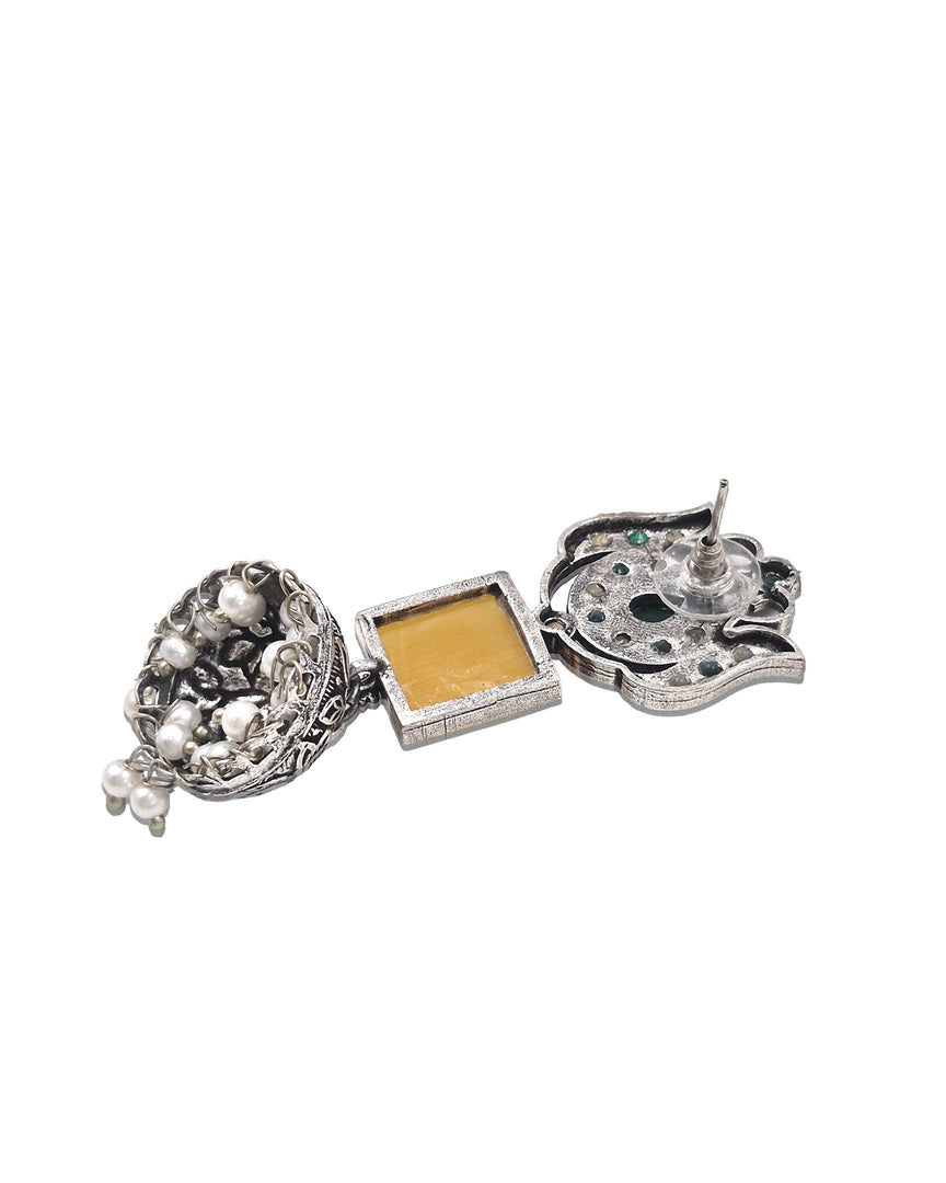 Aanya Jhumka Stone Earrings