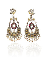 Load image into Gallery viewer, Pankhudi Stone Chandbalis