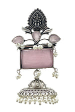 Load image into Gallery viewer, Noor Jhumka Stone Earrings