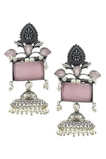 Load image into Gallery viewer, Noor Jhumka Stone Earrings