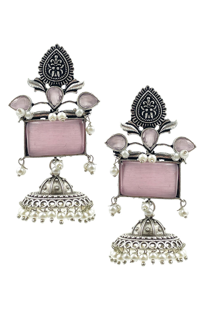 Noor Jhumka Stone Earrings