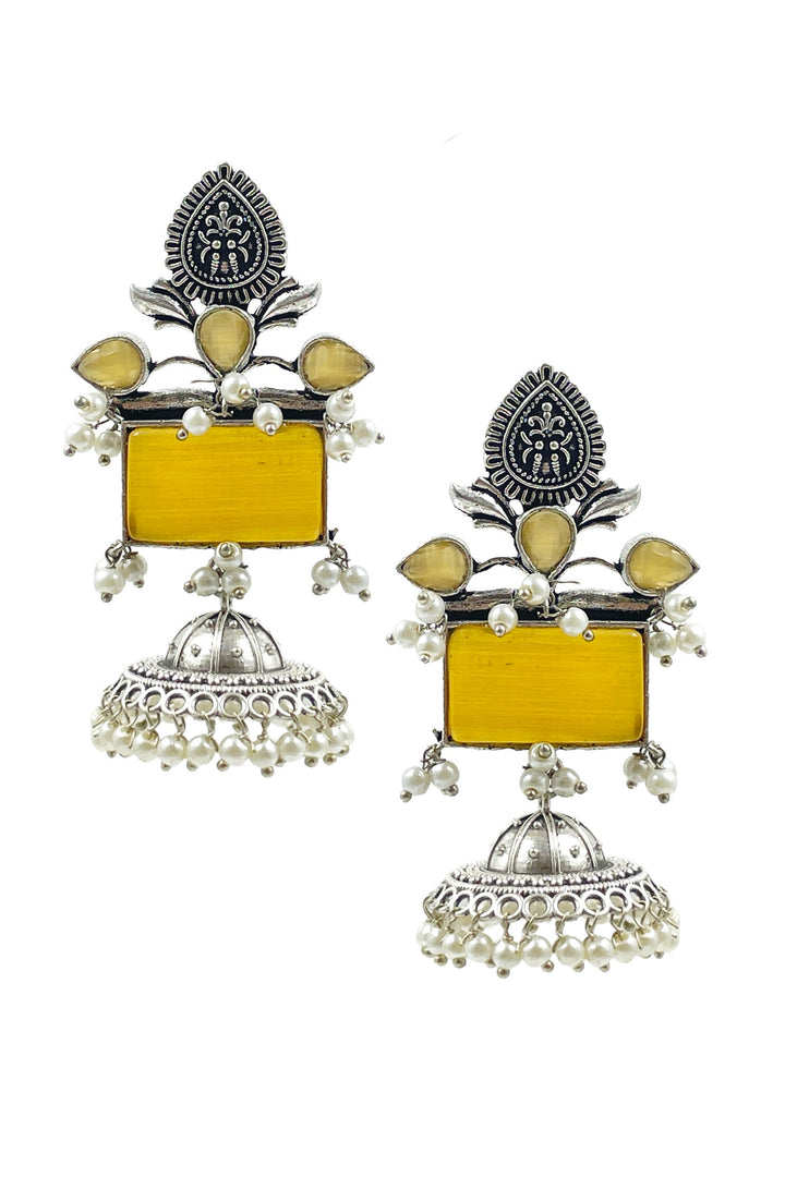 Noor Jhumka Stone Earrings