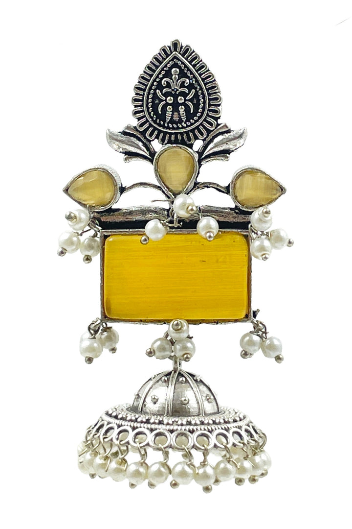 Noor Jhumka Stone Earrings