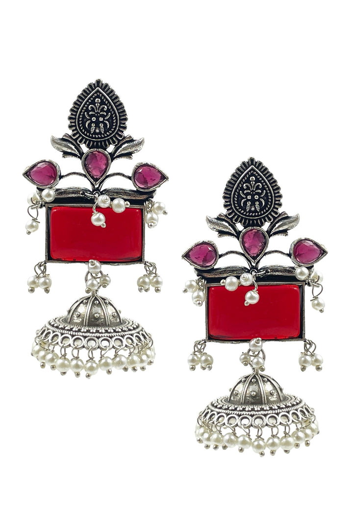 Noor Jhumka Stone Earrings