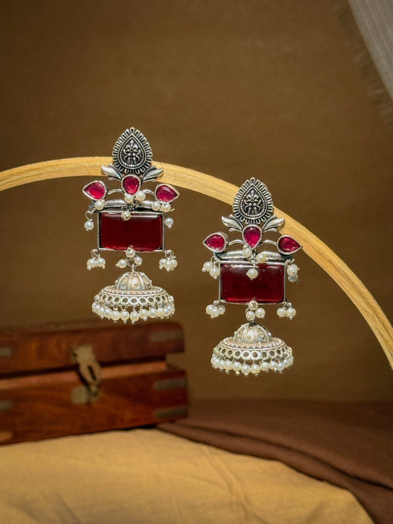 Noor Jhumka Stone Earrings