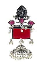 Load image into Gallery viewer, Noor Jhumka Stone Earrings