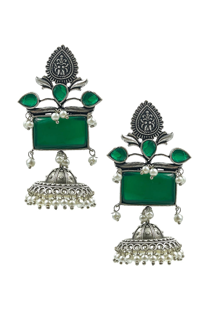 Noor Jhumka Stone Earrings