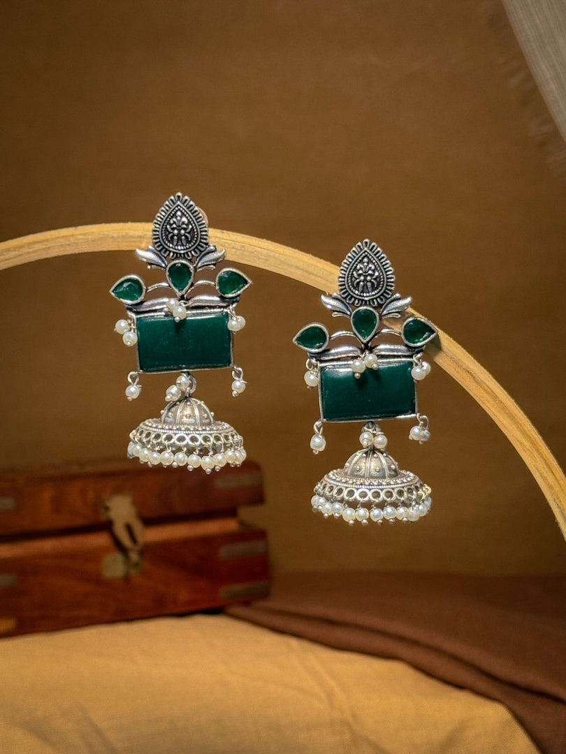 Noor Jhumka Stone Earrings
