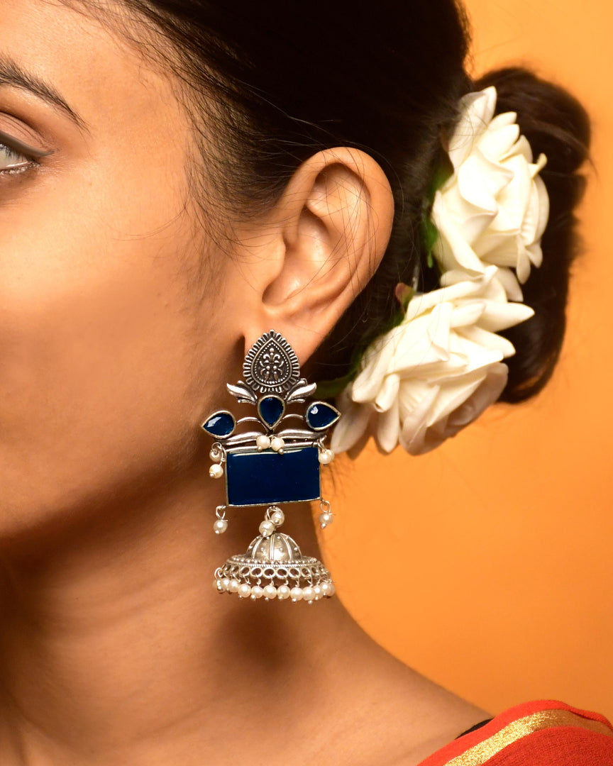 Noor Jhumka Stone Earrings
