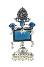 Load image into Gallery viewer, Noor Jhumka Stone Earrings