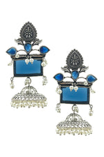 Load image into Gallery viewer, Noor Jhumka Stone Earrings