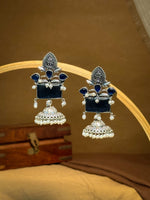 Load image into Gallery viewer, Noor Jhumka Stone Earrings