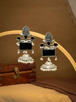 Load image into Gallery viewer, Noor Jhumka Stone Earrings