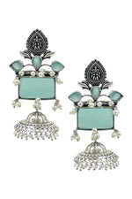 Load image into Gallery viewer, Noor Jhumka Stone Earrings