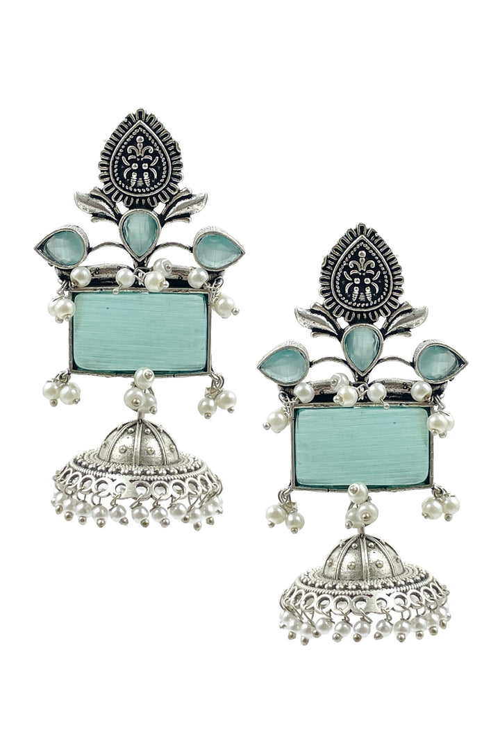 Noor Jhumka Stone Earrings