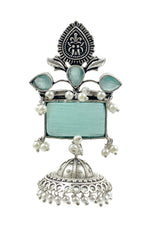 Load image into Gallery viewer, Noor Jhumka Stone Earrings
