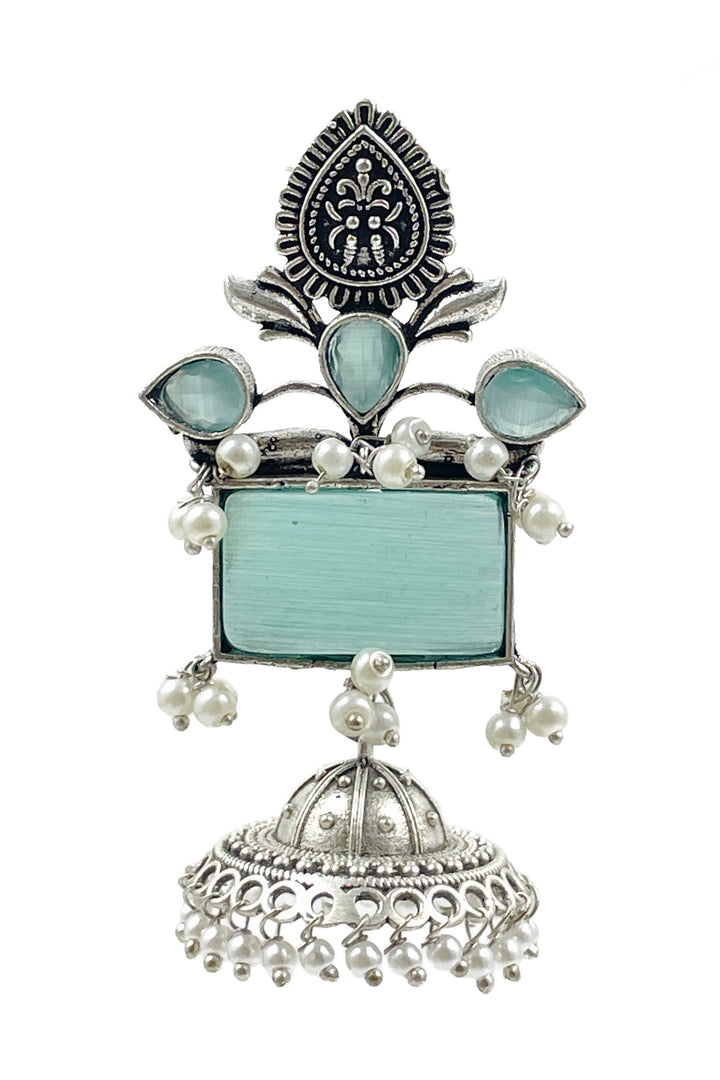 Noor Jhumka Stone Earrings