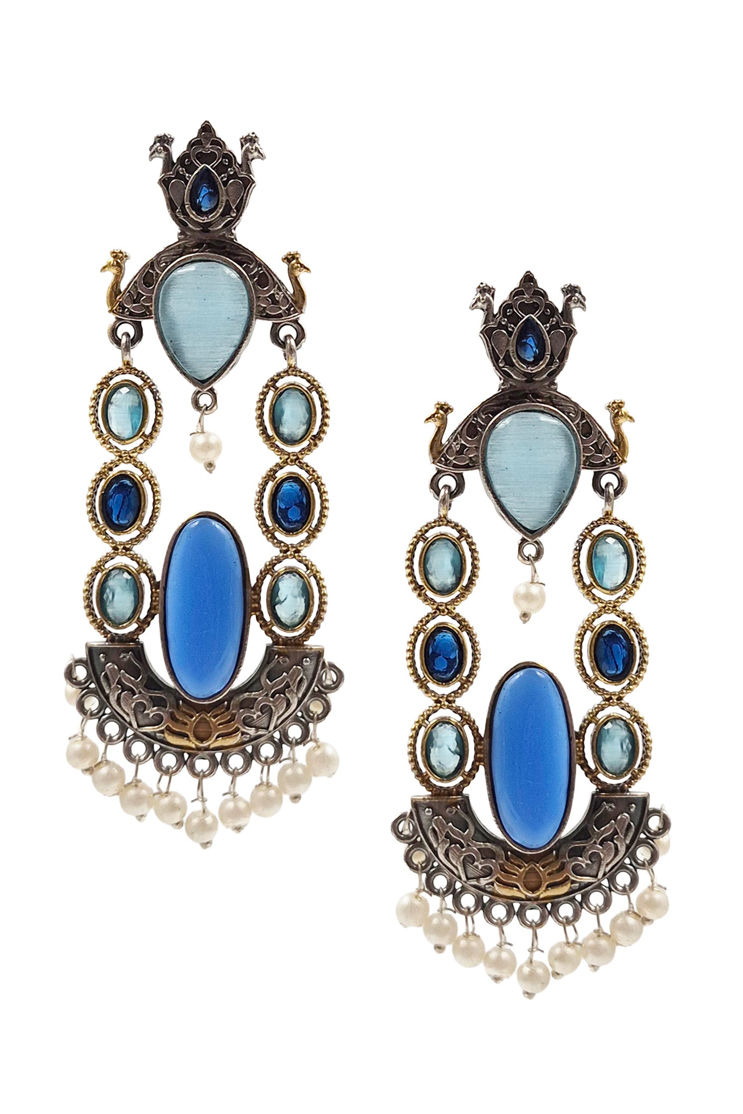 Zeenat Dual Tone Dangler Earrings