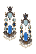 Load image into Gallery viewer, Zeenat DualTone Dangler Earrings
