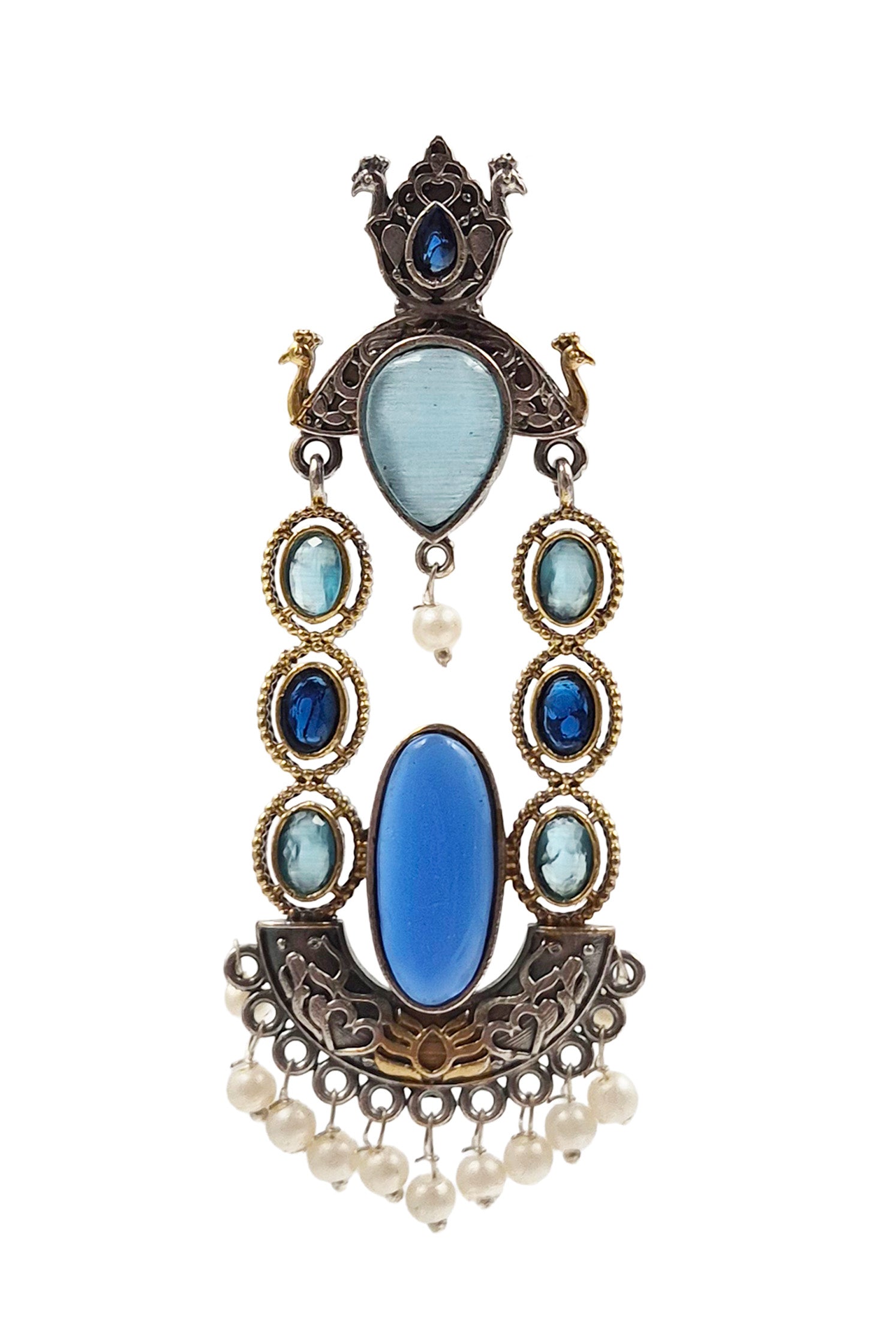 Zeenat Dual Tone Dangler Earrings