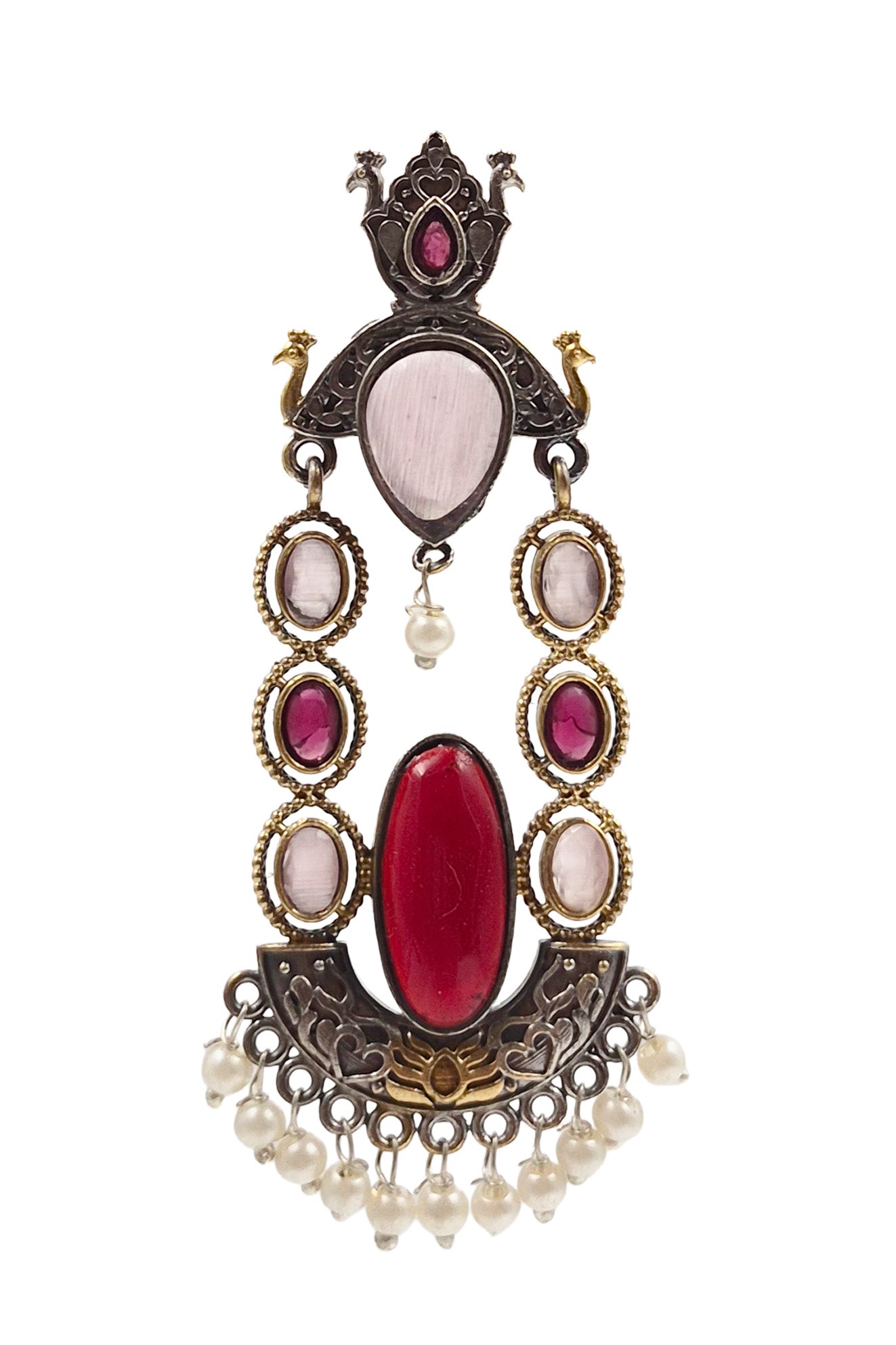 Zeenat Dual Tone Dangler Earrings
