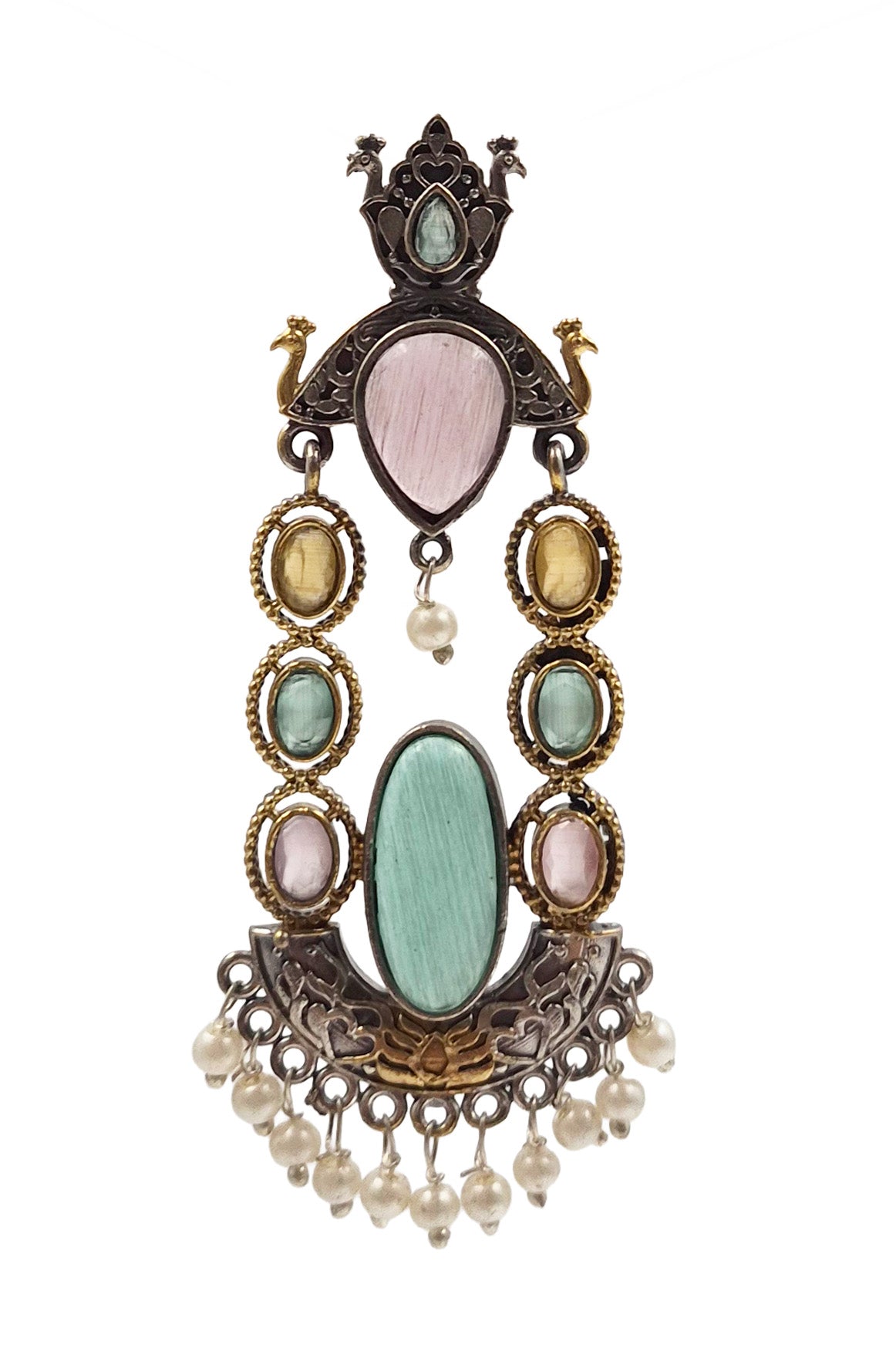 Zeenat Dual Tone Dangler Earrings