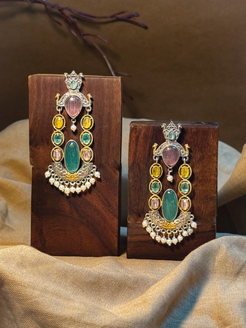 Zeenat DualTone Dangler Earrings