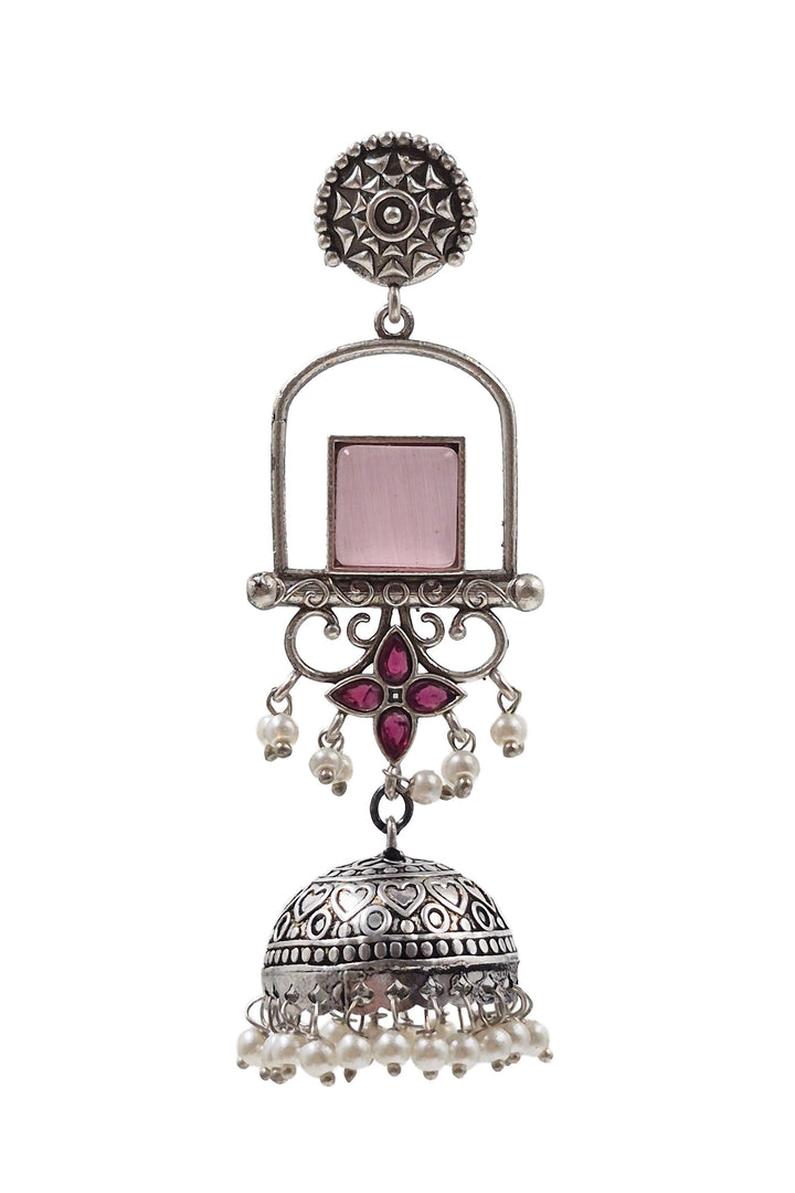 Aanvi Jhumka Stone Earrings