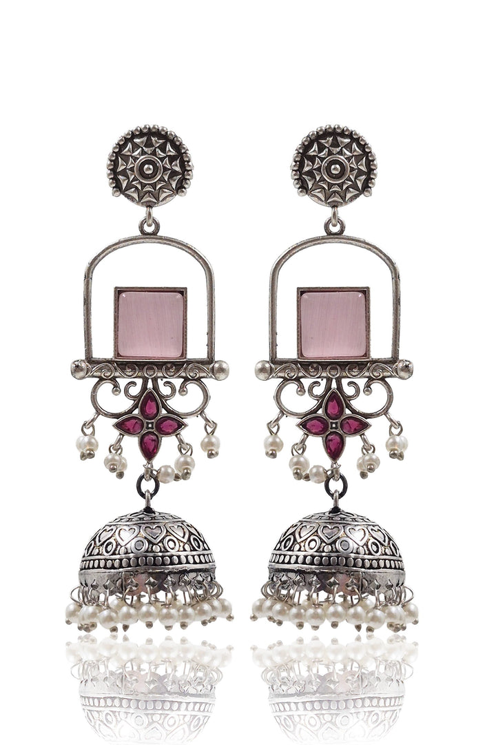 Aanvi Jhumka Stone Earrings