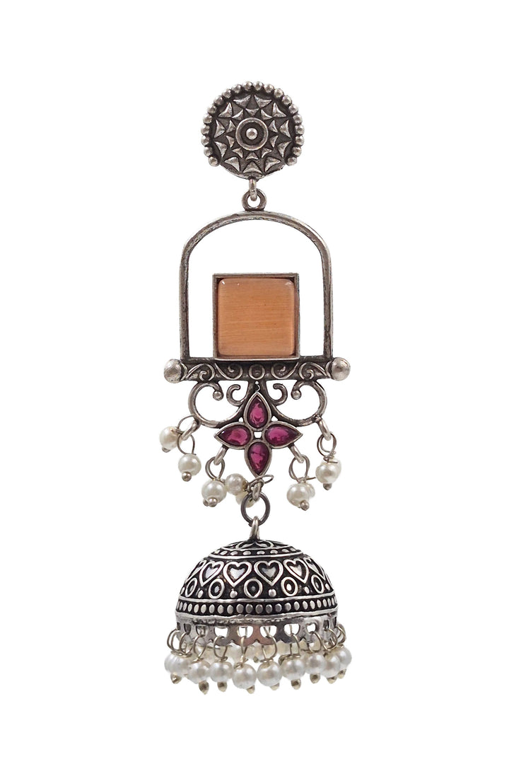 Aanvi Jhumka Stone Earrings