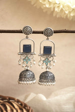 Load image into Gallery viewer, Aanvi Jhumka Stone Earrings