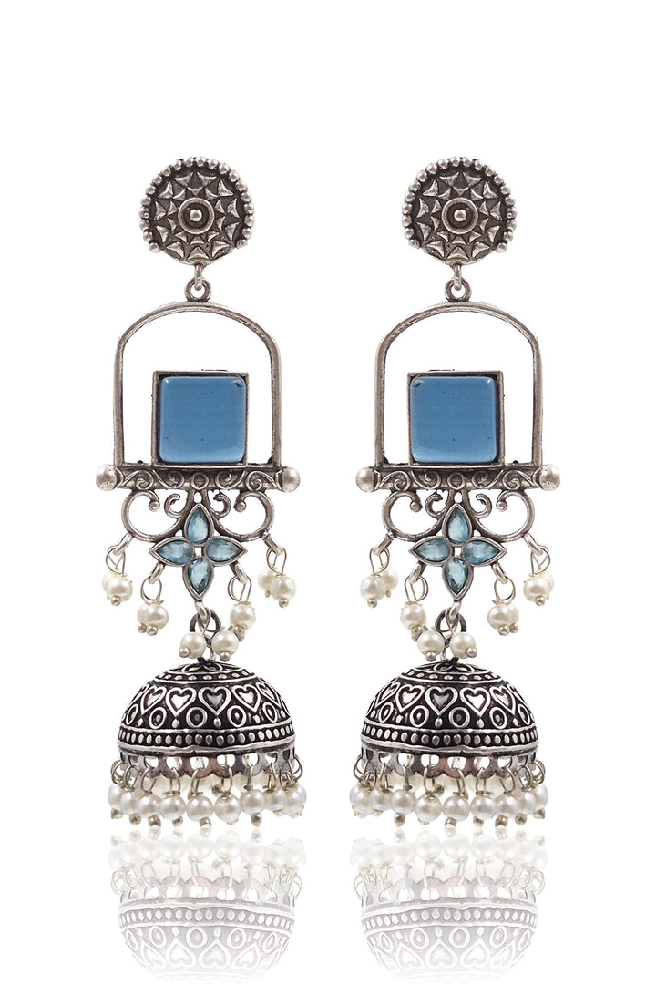 Aanvi Jhumka Stone Earrings