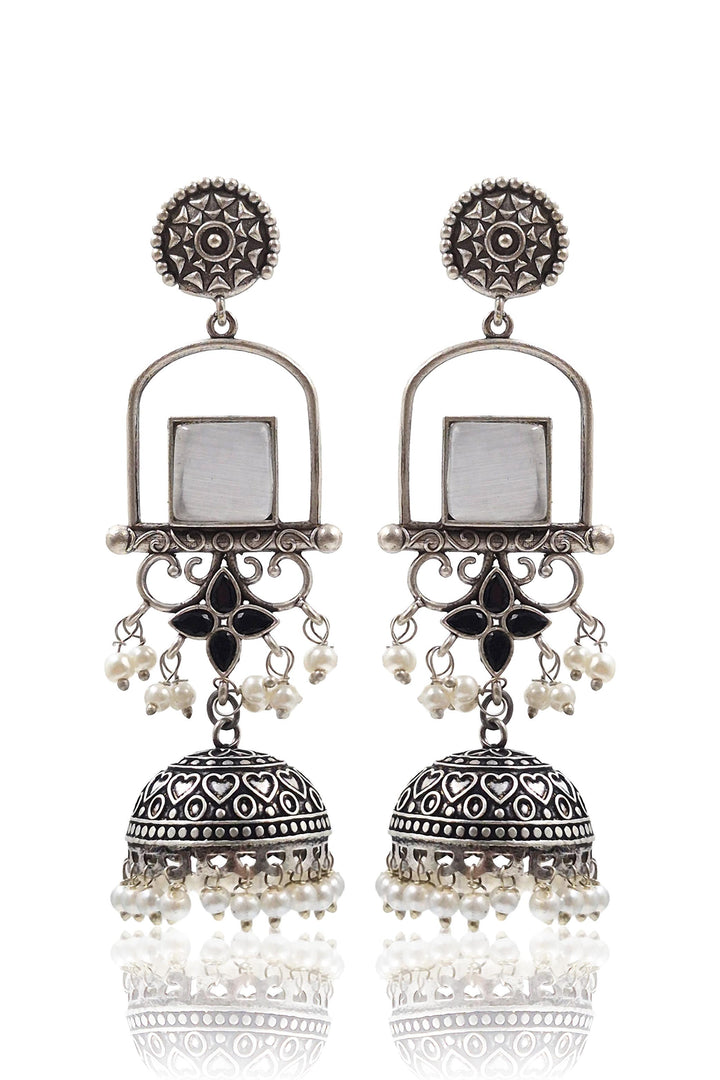Aanvi Jhumka Stone Earrings