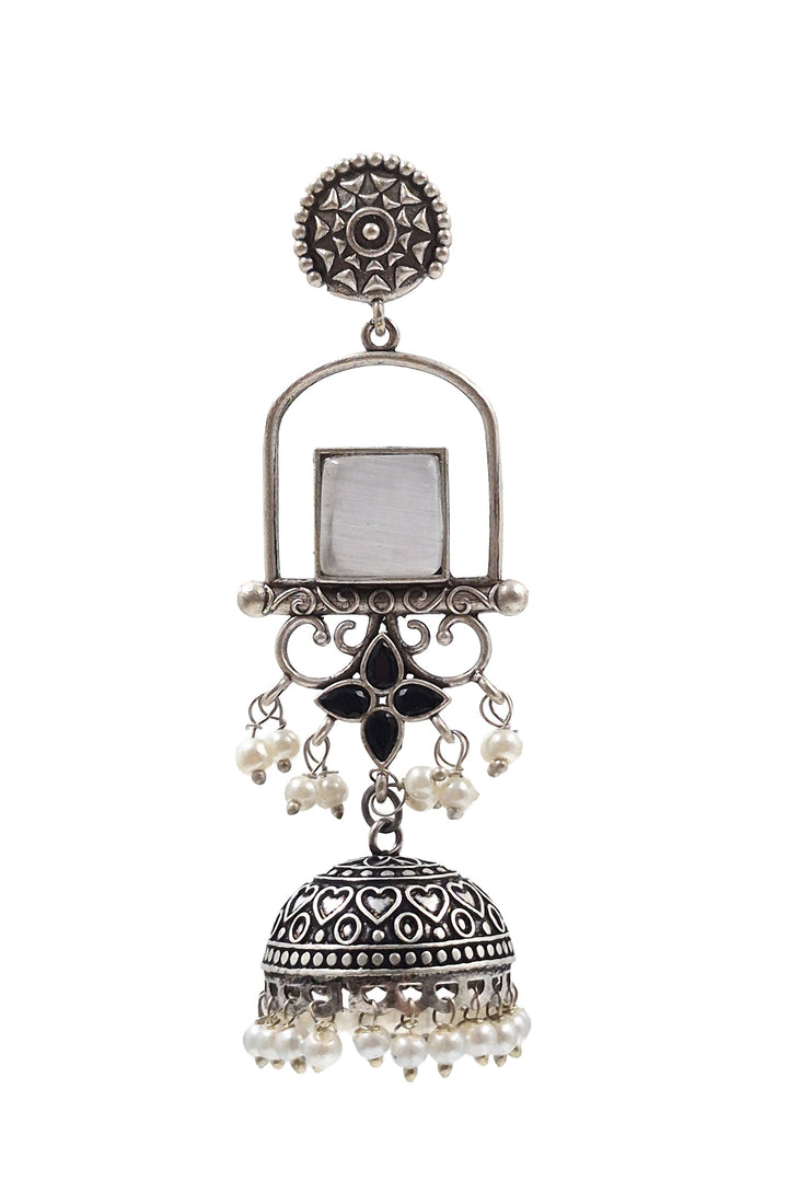 Aanvi Jhumka Stone Earrings