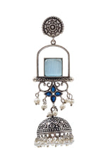 Load image into Gallery viewer, Aanvi Jhumka Stone Earrings