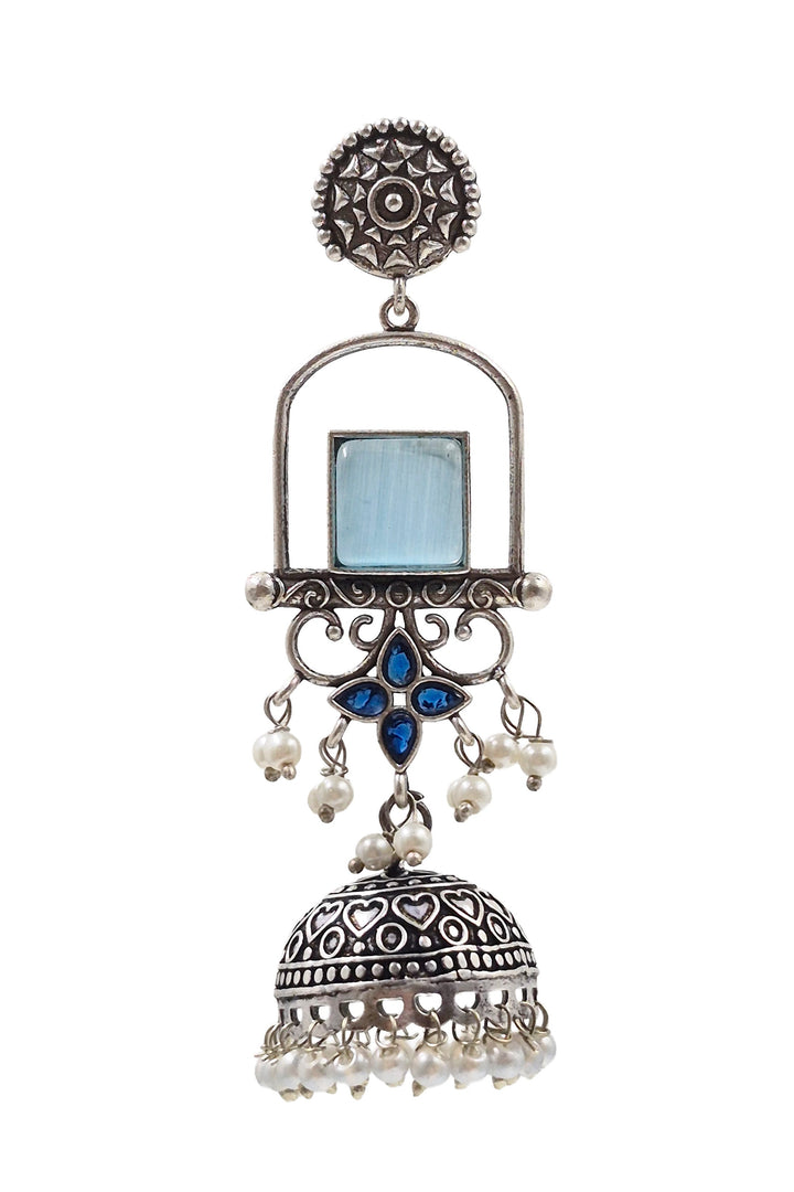 Aanvi Jhumka Stone Earrings