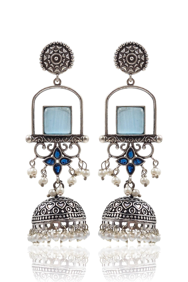 Aanvi Jhumka Stone Earrings