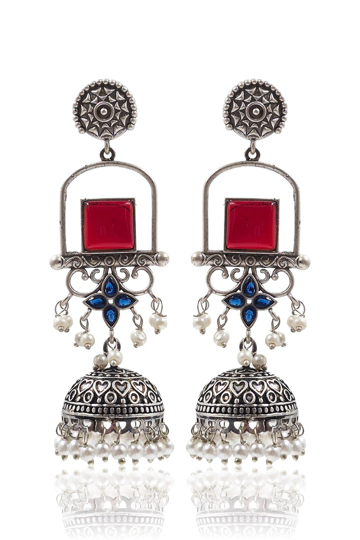 Aanvi Jhumka Stone Earrings