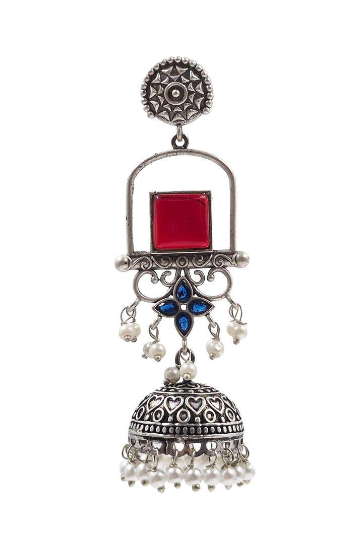 Aanvi Jhumka Stone Earrings