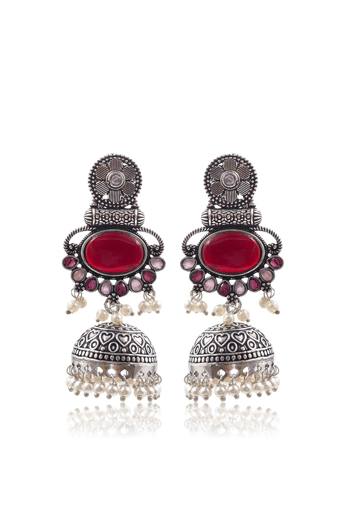 Dia Jhumka Stone Earrings