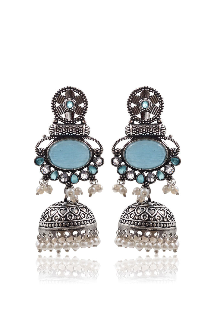 Dia Jhumka Stone Earrings